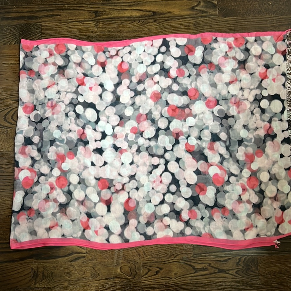 Kate Spade Pink and Black Floral Scarf - Picture 5 of 7